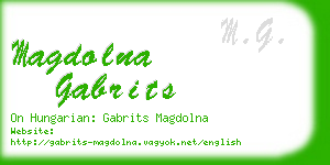 magdolna gabrits business card